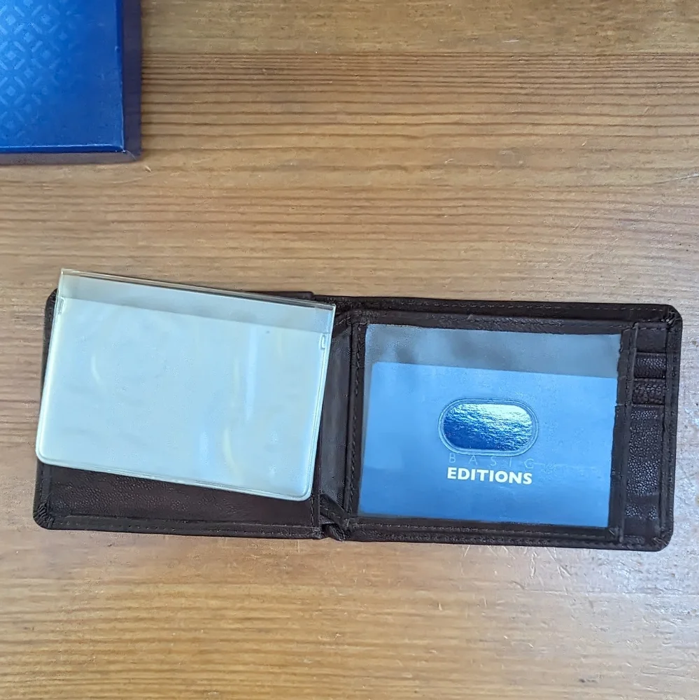 Basic Editions Leather Wallet NIB